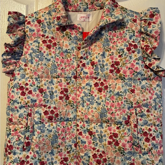 Jess Lea Floral Ruffle Vest with Pink and Blue - Picture 5 of 5